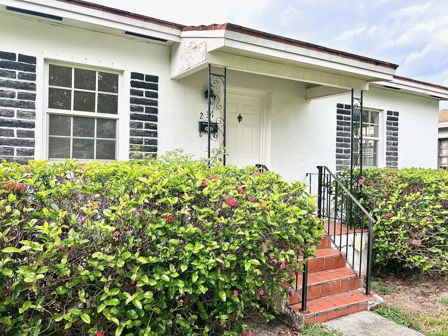 Quaint residence nestled in coveted Miami Springs area, featuring 2 Bedrooms & 1 Bathroom adorned with meticulously restored Miami Dade Pine flooring. New Kitchen Floor. Enhanced with modern Hurricane Impact Windows & Doors for added security. Tile roof from 2016 ensures durability. Recent plumbing overhaul in 2021. Vintage Kitchen & Bathroom exude charm while updated electrical panel ensures convenience. Expansive lot offers potential for expansion or pool installation. Ample fenced yard perfect for pets & little ones. Includes Washer/Dryer for added convenience.