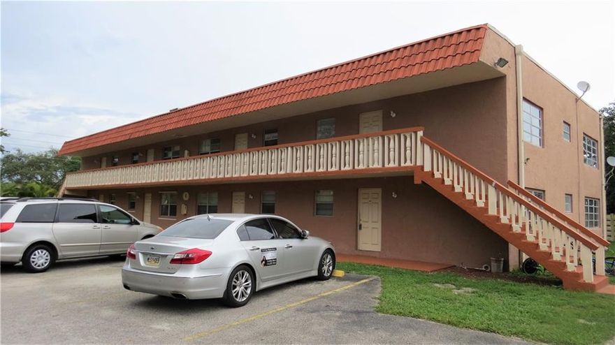 Super deal on this condo! Great investment property - you can rent right away here. Unit #104 downstairs is also for sale. Desirable corner unit lets in plenty of light. Low maintenance fee covers the building, pool, trash and even water! Buyers will need at least 25% down, but this is a fantastic deal for anyone looking for a low priced condo close to University Drive. Within 10 minutes to NSU, FAU & Broward College. Easy to show!