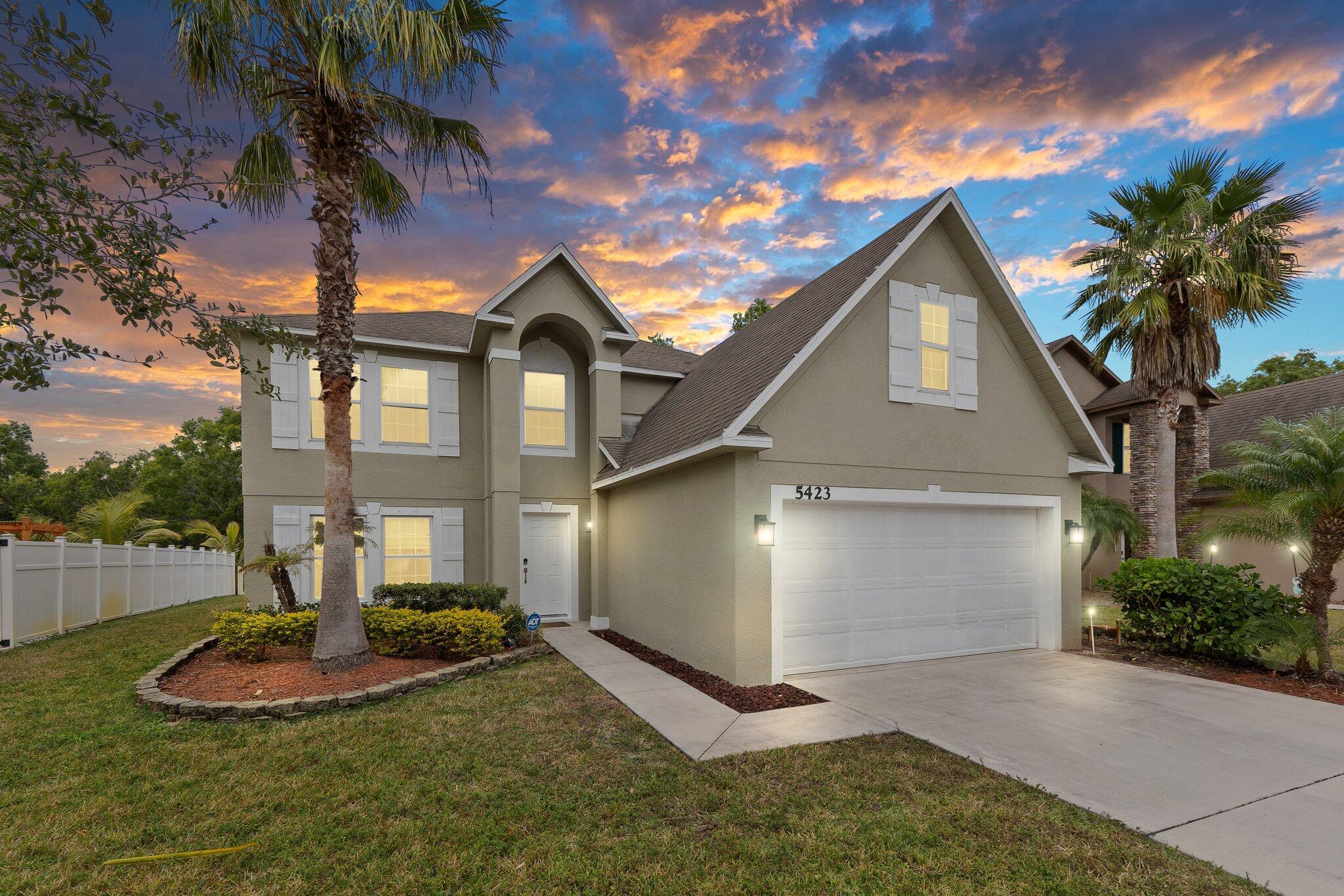 Welcome to this beautifully updated two-story home offering 3 spacious bedrooms, 2.5 bathrooms, and a versatile den/office space that can easily be converted into a 4th bedroom. This property is designed for comfort and functionality, perfect for families or those who love to entertain. The first floor boasts brand-new porcelain tile throughout, creating a sleek and contemporary feel. The heart of the home is the stunning kitchen, featuring quartz countertops and backsplash, a spacious island with a convenient vegetable sink, and an abundance of cabinetry. Brand-new 2024 appliances, including a dishwasher, microwave, and refrigerator, complete this dream kitchen. This home boasts lots of natural lighting.