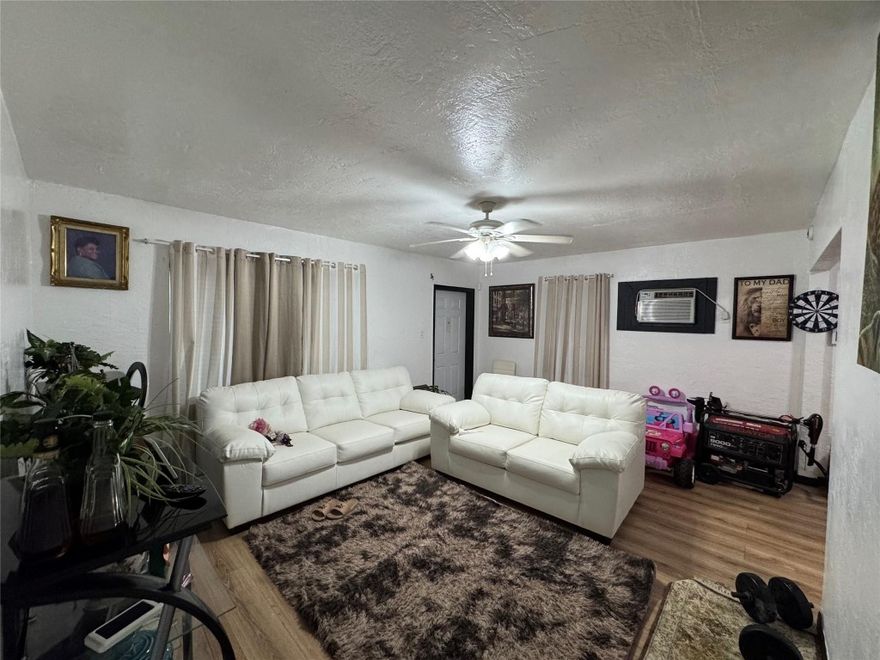 JUST REDUCED!!! MOTIVATED SELLER!!! Schedule your showing today to see this beautiful single family home. The main house has 2 bedroom and 1 bath with a detached 1/1 efficiency that has a separate entrance, great for generating additional income making this home a 3/2. The property is currently tenant occupied until March 2026. PERFECT FOR INVESTORS! Property also comes with a shed ready for storage. This home also features a large fenced backyard with a back entry for rear parking, plenty of space for a pool. Centrally located near I95, turnpike,parks, Hard Rock, Publix and more.