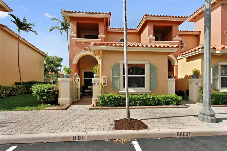 Finest upgrades in community! End unit. SS appliances, granite counters, custom cabinets. Wine/beverage cooler. Samsung W/D. Den w/ french doors. Tile throughout. Real, dark wood floors on stairs & bedrooms. 2 masters with walk in closets. Slate tiles in master bathrooms. Dual headed shower in one. Jacuzzi/shower tub in one. Crown molding, chair rail & base board throughout. HOA $295, quiet, gated community, pool nearby. Investors rent DAY ONE! 1 dog 25lbs. 0.5mi to I95, 4mi to airport, 2.7mi to turnpike