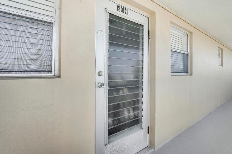 Welcome home to this move in ready well cared for 1 bedroom, 1 1/2 bathroom condo in the 55+ community of Village Royale. Located just minutes from the beach and a short drive to Publix and shopping. Enjoy the active community with a sparkling pool, clubhouse, shuffleboard and more! This condo comes fully furnished or unfurnished. Condo community is undergoing many updates- seller has paid 2/3 of special assessment. Condo dues include water, internet and cable TV!