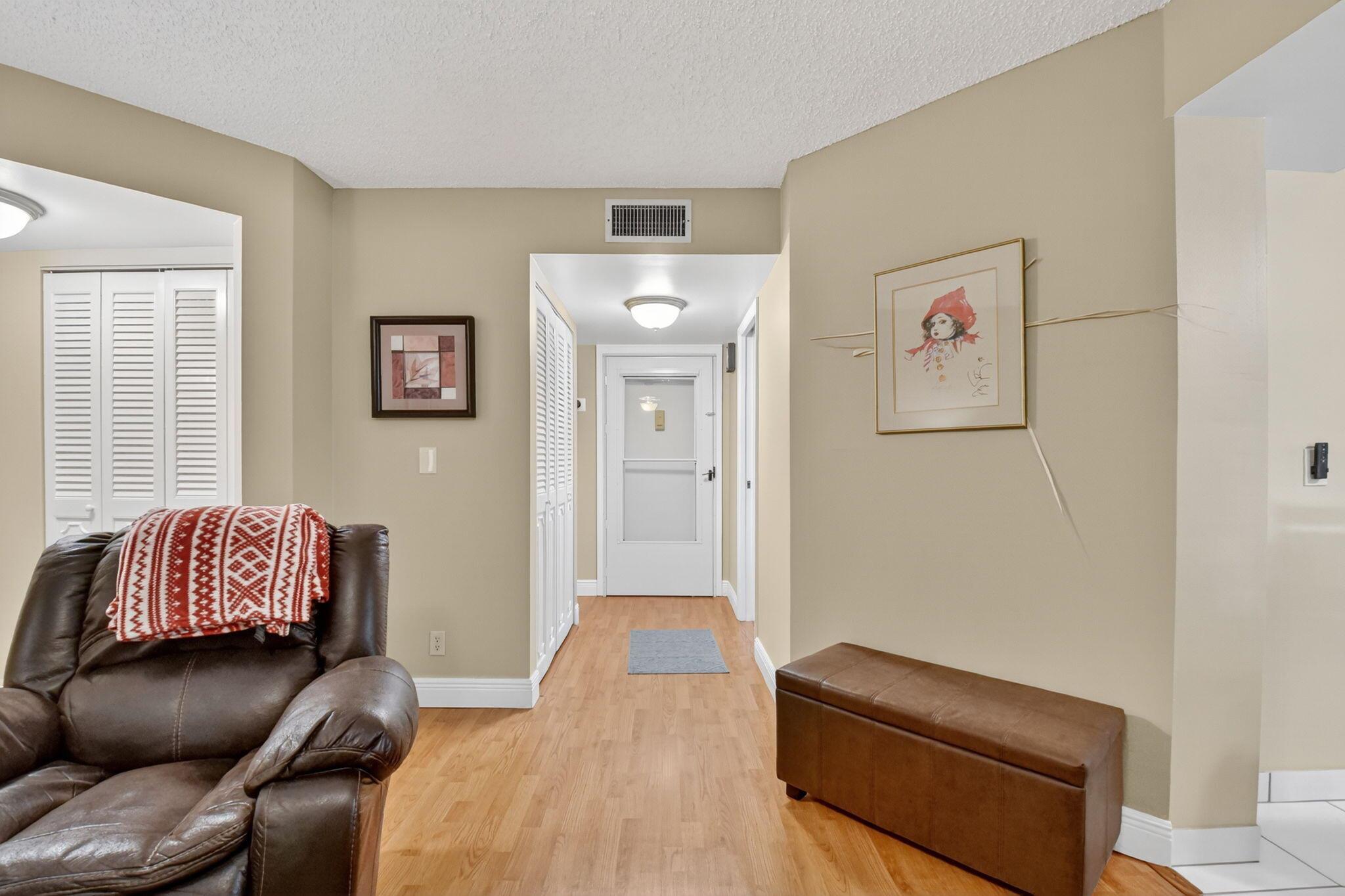 Nicely furnished, bright 2 bedroom, 2 bathroom condo in Poinciana Place. 4th floor unit near elevator. Large balcony. Priced to sell. Appliances are new. Washer and dryer in the unit. Nice community with restaurant/ cafe on site. Community is located on a golf course. Other community amenities include clubhouse, pool, fitness center and tennis. Unit will not last long.