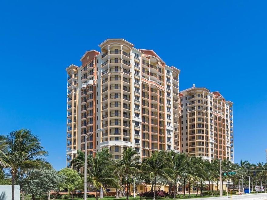 Beautiful bright corner 2 bedroom/2 bath plus separate office. Many upgrades including marble floors throughout, reflective "French" ceiling in living dinning room, new appliances, granite counters,designer closets,window treatments,high speed internet, Stunning ocean and intracoastal views including wrap around balcony . Must see, one of the nicest units in building. Building has it's own beach access, two pools and hot tubs, gym, billiard room. Great location in the bayview school district-pets welcome