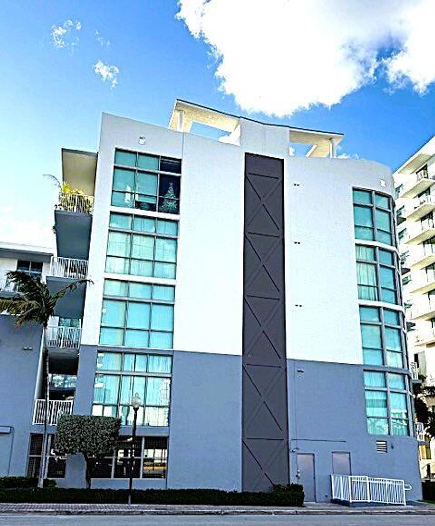 Corner unit 1/1 Open concept New York Loft condo, 12 ft ceiling,with a seperate  storage room in the same floor as the unit .It is less than 1 mile away from the beach.Contemporary kitchen design with Stainless steel appliances.Full of light from the Impact windows, floor to ceiling, and with one of the largest balconies in the building.Walking distance to Downtown Hollywood, shopping, restaurants, and nightlife.  The building is pet-friendly and comes with 1 assigned covered parking space and plenty of guest parking.  The assessment has been paid in full.The unit is tenant-occupied till 03/31/2026.