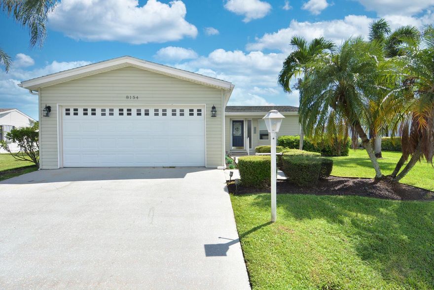 Discover over 1800 sq ft of comfortable living in this beautifully maintained Crane Model perfectly situated on a desirable golf course/preserve lot with Eastern Exposure to capture refreshing breezes, stunning sunrises and colorful sunsets!Move in ready home offers 2 spacious bedrooms in a split floor plan with a den/office option.  A 2 car garage, enclosed lanai and much more more!
