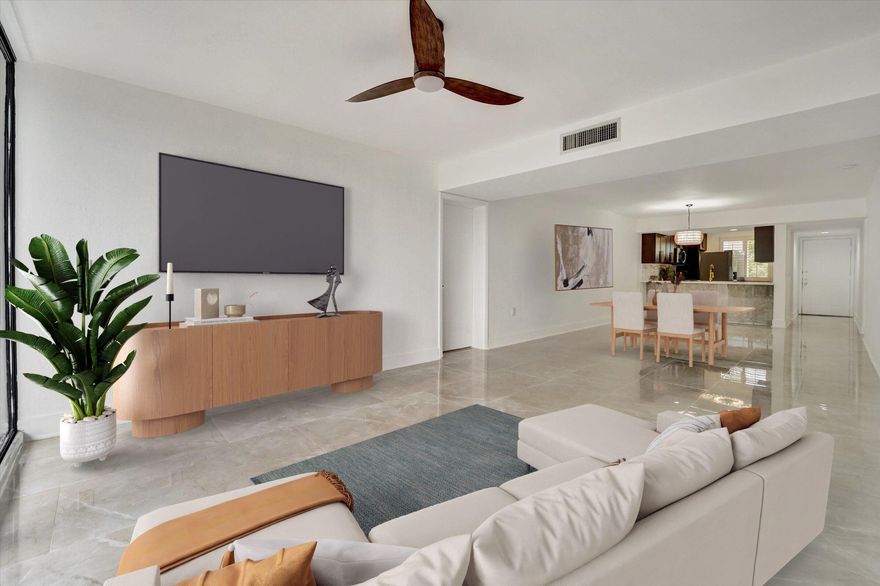 OWNER FINANCING AVAILABLE Fully renovated 2-bedroom 2 baths with a den/office in prestigious Whitehall Condominium. This stunningly remodeled home features a sleek new kitchen, new quartz countertops, new bathrooms and new kitchen appliances. There is a clubhouse with 2 heated pools. Located in a very quiet peaceful area with beautiful views that's conveniently close to everything. MINUTES TO GORGEOUS BEACHES, RESTAURANTS, TOWN CENTER, MIZNER PARK AND FREEWAYS. Don't miss this opportunity to own in a prime Boca Raton location.
