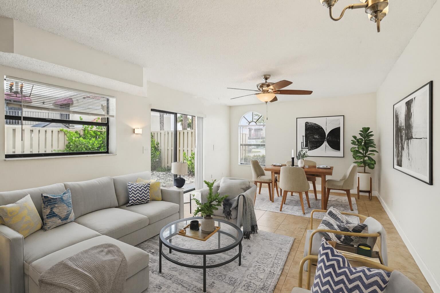 Step into a home filled with potential and endless possibilities for design and creativity. This 3-bedroom, 3-bath townhome offers a spacious layout, perfect for customizing to your style and needs. The private courtyard patio is an ideal spot for morning coffee, outdoor dining, or creating your own lush garden oasis.Located in a safe, welcoming community, you'll enjoy the convenience of being just minutes from shopping, restaurants, and everyday essentials. Whether you're looking for a comfortable place to call home or a canvas for your next design vision, this property is ready to inspire.