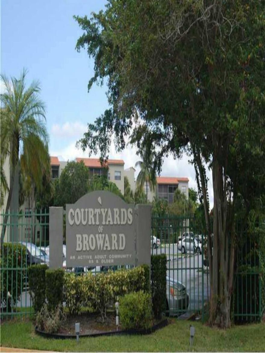 This is the 2 bedroom/2 bath apartment located on the 3rd floor you have been dreaming about. Located in the Courtyards of Broward gated complex this property is excellently located near 3 shopping centers, Hamptons Park and the FL turnpike.There has just been remodeling with large ceramic tile & fresh paint. There is also a heated pool, Billiards & weight room and library for your complete enjoyment. Association requires a FICO of 650 - no pets- no past evictions- no felonies, please.