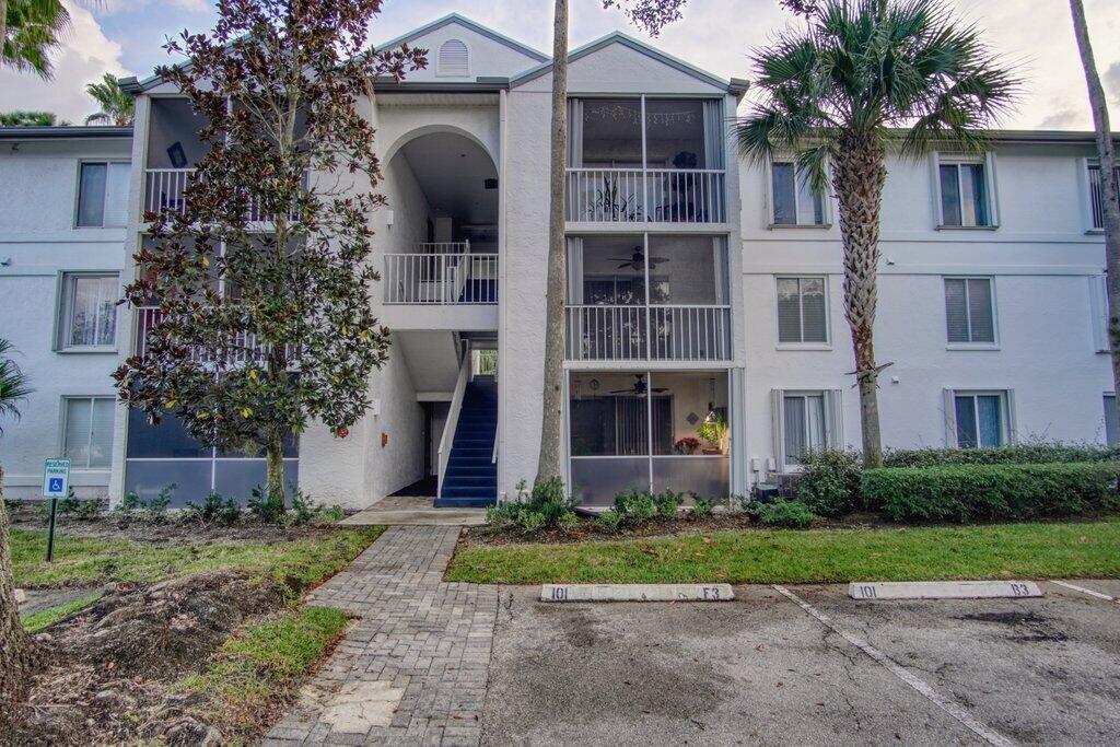 Meticulously maintained 2-bedroom, 2-bathroom condo in the wonderful Anchorage on the St. Lucie community! This gated community offers a blend of comfort, convenience, and coastal charm. Step inside to discover a functional layout, beautiful laminate wood-look flooring, master suite includes an ensuite bathroom and walk-in closet, floating entertainment center with fireplace, and recently painted! Hurricane impact windows for added safety and peace of mind and enclosed patio is equipped with accordion shutters, providing both protection and privacy. Community amenities include a heated pool, clubhouse, beautiful walking paths along the St. Lucie River, tennis, and more! Boat slips available for rent (subject to availability). Water and cable are included.