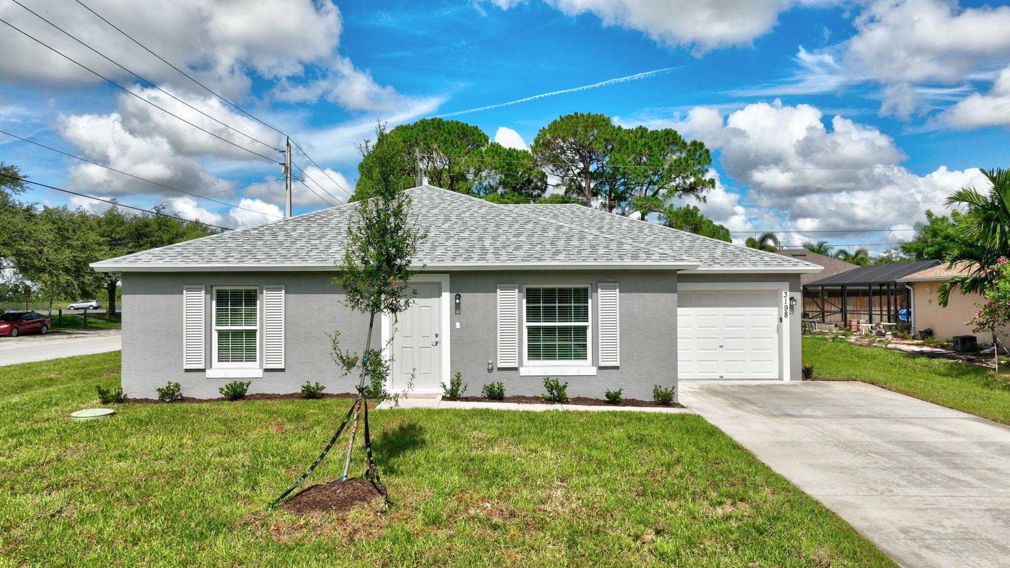 AFFORDABLE LUXURY AT ITS FINEST , BRAND NEW HOME IN DESIRABLE BECKER RD AREA. 3/2/1 WITH 1497 SQ FT OF LIVING AREA, FULLY EQUIPPED, NOT STRIPPED. SOLID SERVICE COUNTER TOPS, UPGRADED FLOORING. STAINLESS STEEL APPLIANCES. WASHER AND DRYER INCLUDED. HOME WILL BE COMPLETED IN LATE AUGUST 2025.