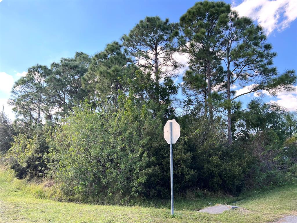 Corner lot in Port Saint Lucie with approximately .32 acres available.