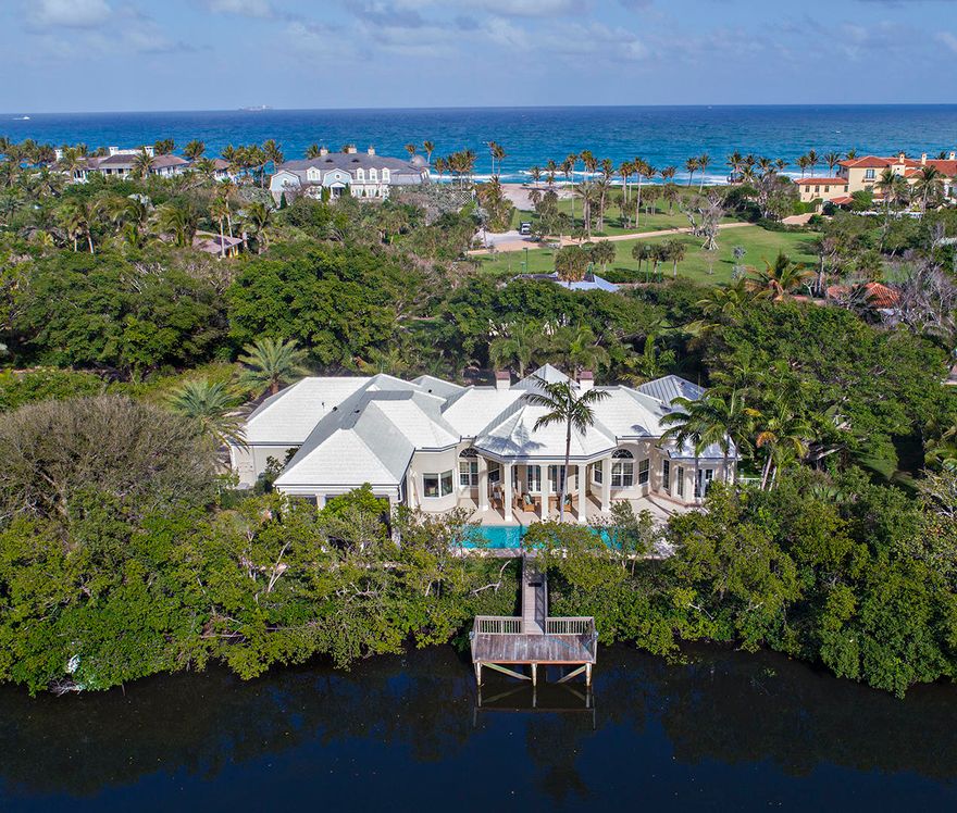 This one is a gem. Offered furnished with some exclusions. Pride of ownership apparent at every turn. Located on Banyan Road one of the finest streets in the county. Short walk to beach access. Kitchen family room opens to screened porch for dining. Formal dining room and living room exquisitely appointed, overlooks the covered loggia, pool and dock. Two beautifully appointed guest suites with private bath offer privacy for family and guests. Bring that buyer that is hard to please, this home is exceptional.