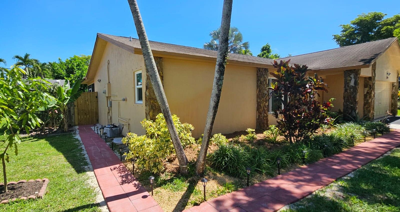 Beautiful, fully furnished 1/1 bath in-law suite in peaceful, up-scaled Coral Springs neighborhood. LOOKING FOR A COUPLE OR SINGLE PROFESSIONAL. Perfect, if you appreciate the convenience of city life while simultaneously enjoying the comfort of a serene & elegant space. Minutes away from University Drive, downtown Coral Springs, the hospital, top-rated restaurants, shopping, park and more. Neighborhood's perfect for walking, jogging & biking. Your own private entrance to newly refurbished, spacious suite. Modern interior. New appliances. Convenient in-unit washer/dryer. Large screened in porch. Rent include: electricity, water, internet, waste and parking. NO smoking, NO pets allowed. To move in:1st, last and security, background check, minimum 650 credit score. $150 application fee.