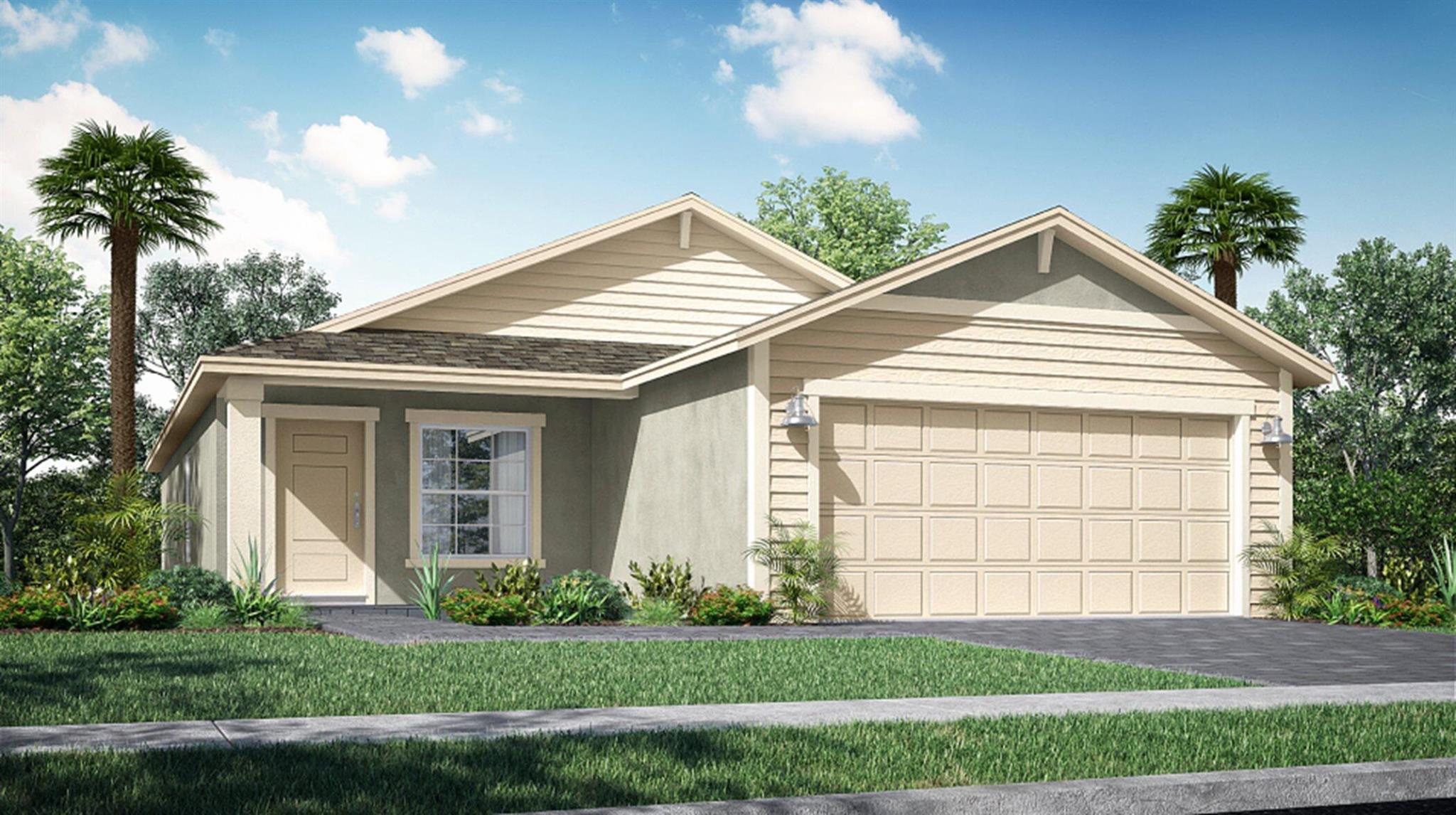 Exclusive to active adults 55+ and better, this new home enjoys a convenient layout on a single floor. It features an open kitchen that flows into a Great Room and dining room with access to an inviting covered patio. Two secondary bedrooms and the relaxing owner's suite are situated to the side of the home for enhanced privacy.Prices, dimensions and features may vary and are subject to change. Photos are for illustrative purposes only.