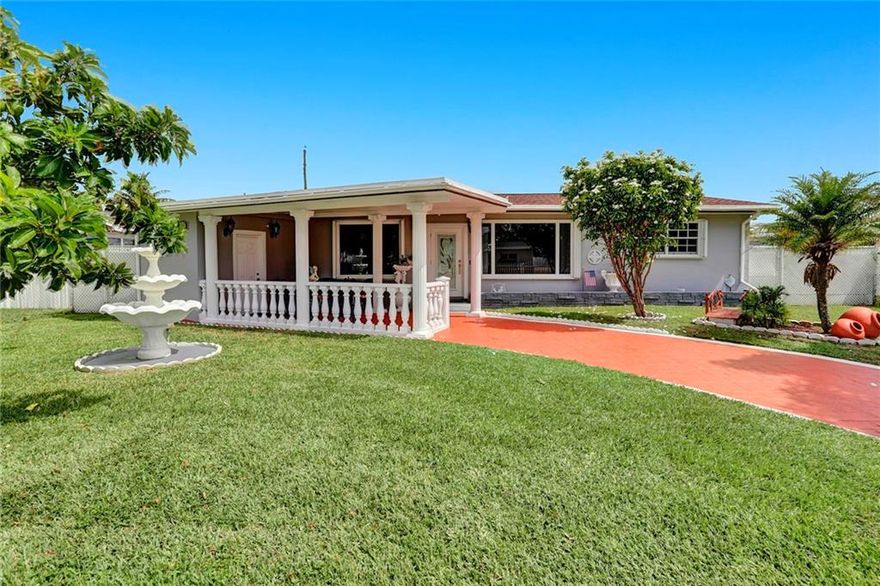 Enjoy pride of ownership in this beautiful bright and spacious home with its open floor plan and lots of natural light. 3 Bedroom, 2 Bath, 2020 Hurricane protection, updated kitchen with granite countertops, wood cabinets and newer appliances, 2019 sprinklers, 2020 plumbing all on an 7,500 sq.ft. lot. Spacious primary bedroom suite. Perfect for an active lifestyle and entertaining. Large driveway inside a gated lot. Septic tank was cleaned in 2021, water heater and ROOF were replaced in 2019. A/C replaced in 2020. Fruit trees: Mango, Avocado and Pineapple. No HOA, close to shopping, restaurants, highways, and more! Shed in backyard is permitted.