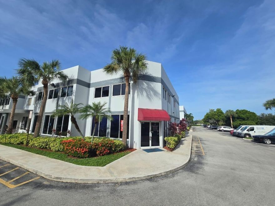 FOR LEASE in The Horizon Center at Coral Springs Corporate Park! This 2-story corner unit office/warehouse is 2,000 +/- SQFT. Unit is about 80% office, but can be easily converted to include more warehouse. Lots of windows and plenty of natural light in the reception and office area. Reception has beautiful tile flooring and is a very welcoming space. Unit has 2 roll-up garage doors for easy loading and unloading. Large office on the 2nd floor, accessible via stairs. Unit has concrete walls and a Twin T roof. Zoning is IRD (Industrial, Research, and Development) – allowing for a variety of businesses. Unit is closely located to Sawgrass Expressway with easy access to I-95 and Florida’s Turnpike. Landlord requiring minimum 5 year lease.