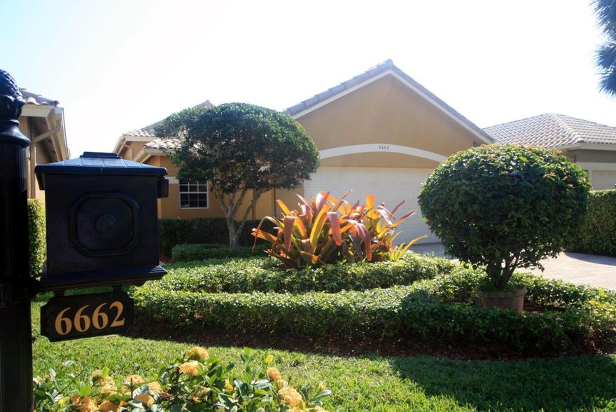 Spacious and open 2 Bedroom 2 bath home in The Banyans at Broken Sound has dramatic vaulted ceilings and sun-splashed interior. Enjoy privacy with this interior lot home with large screened patio and landscaped & fenced backyard. Home also offers 2 car garage and laundry room.  Banyans subdivision has its own community Resort Style Pool area overlooking a private lake. Broken Sound is one of the areas premier private clubs. Initiation Fee is $10,000 and Membership is $60,000 and is require for all home purchases.