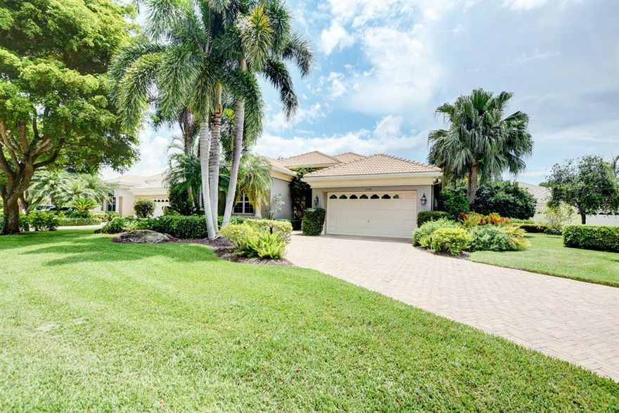 Fabulous split floor plan, 3 bedroom, 3 bath home that is spacious and open with lots of natural light. special features include a new roof (1 year old), newer appliances, a/c's, hot water heater and accordion shutters.. The home sits on a very rare over sized lot with large front and back yards. The over sized screened in patio was extended 15 feet. There is an over sized pool (15x30). The updated Kitchen has 42'' cabinets with granite counters. There are separate Formal Living and Dining Rooms. The over sized Master Suite has a sitting area, large custom closets and wood floors. The Master bath features a separate shower and tub, dual sinks and vanity area. Other special features include, tile flooring, all new lighting, out door lighting, and finished garage with epoxy floors. This home is in fantastic condition. Golf Membership.