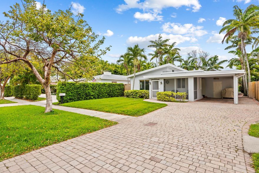 Beautiful park-front home located east of 9th Avenue in the highly sought-after Rio Vista neighborhood. Lot Size per survey 6,250ft  This 3-bedroom, 2-bath residence offers a functional layout with spacious living areas, abundant natural light. Recent upgrades include a brand-new roof and updated tile flooring throughout the house. The primary suite features a beautifully renovated designer bathroom and walk-in closet.  The fully fenced yard offers ample space to add a pool, ideal for outdoor living and entertaining. Perfect for end-users or investors seeking a move-in ready property in a prime location. Ideally situated just minutes from Las Olas, downtown Fort Lauderdale, beaches, shopping,