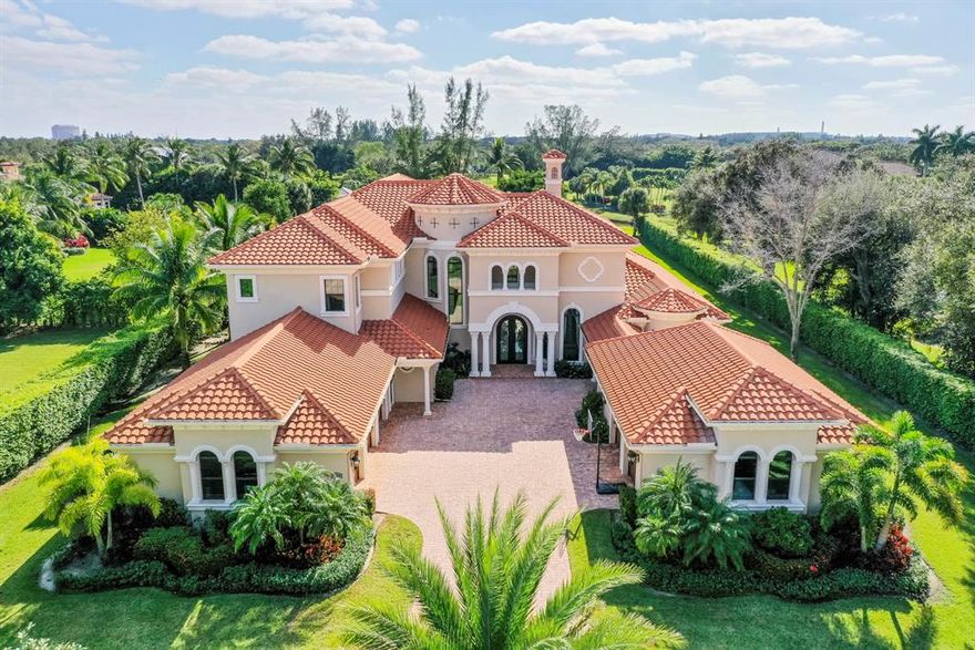 If you are looking for a new home with all the bells and whistles... this is it! So many upgrades and outstanding features to mention! From the moment you drive up the circular driveway and open the gorgeous wrought iron front doors, you'll be enchanted by this dream home. The open floorplan is perfect for entertaining and even includes an elevator to the second story. The large professionally landscaped backyard comes with an outdoor kitchen and is perfect for kids! Tankless Hot Water heaters, whole house generator, impact windows, 5+ car garage, 2 yr old ACs, and much more.