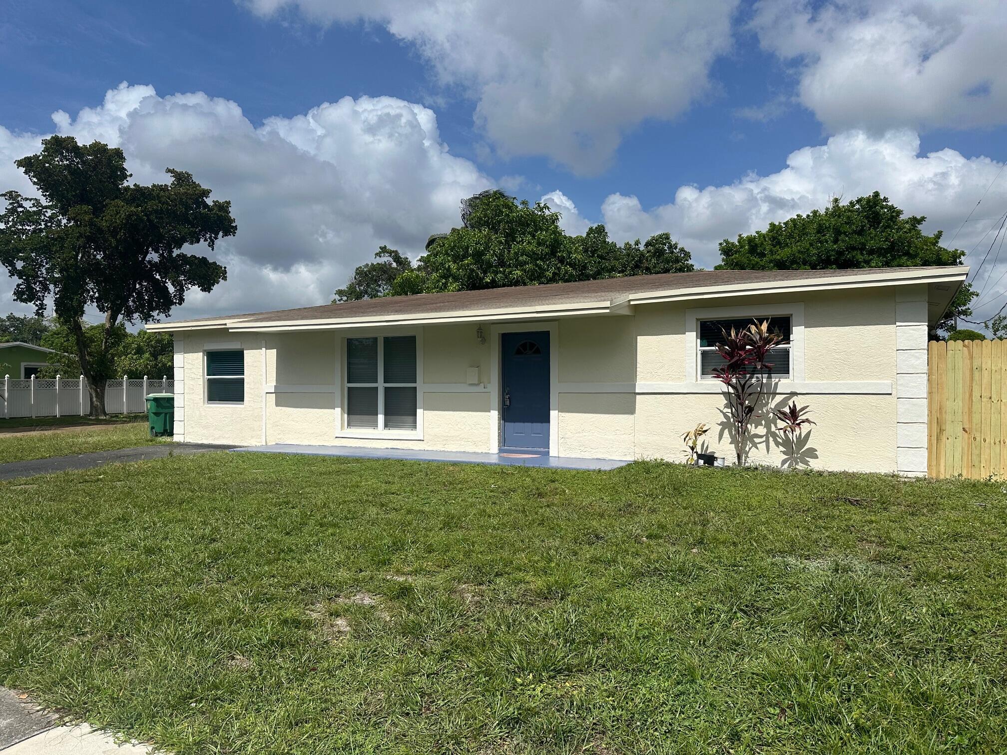 This 3 bedroom 1 bathroom single family home is equipped with a large private back yard perfect for entertainment and children activities, with a clear clean fresh pool to enjoy in the South Florida heat. Inside was freshly painted, new stainless steel appliances were installed along with brand new blinds and carpet in each bedroom!