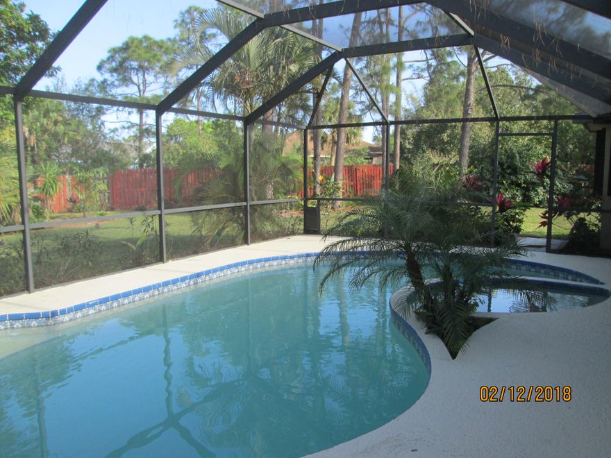 Charming 3/2/2 open floor plan pool home on an over-sized lot with a private oasis for a backyard.  This home is conveniently located near shopping, restaurants, entertainment, hospitals and I95 and the turnpike.