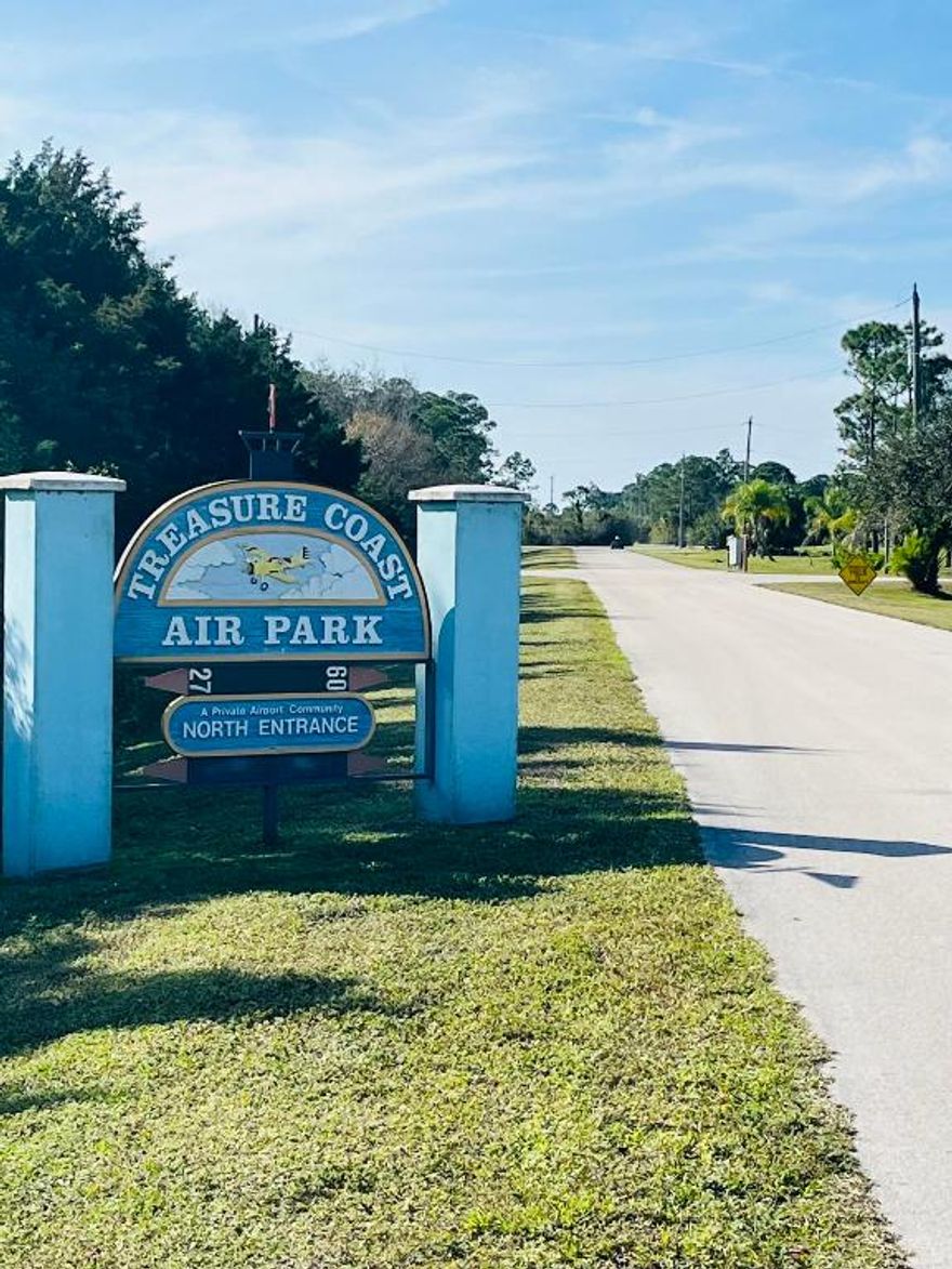 Nestled in the heart of Florida's scenic Treasure Coast, this 5+acre gem in Treasure Coast Airpark (FL37) offers an unparalleled opportunity for aviators and nature enthusiasts alike.

Ample space for a custom-built home, a large hangar, and still plenty of room for landscaped gardens and outdoor living spaces.
Enjoy the luxury of private runway access. The 4061 ft x 48ft runway is well-maintained, ensuring safe and convenient flights.
Surrounded by Florida's natural beauty, this lot offers serene views and a tranquil environment, ideal for relaxation and privacy. Centrally located for easy access to West Palm, Ft. Lauderdale, Orlando, Florida's West Coast and the beaches.