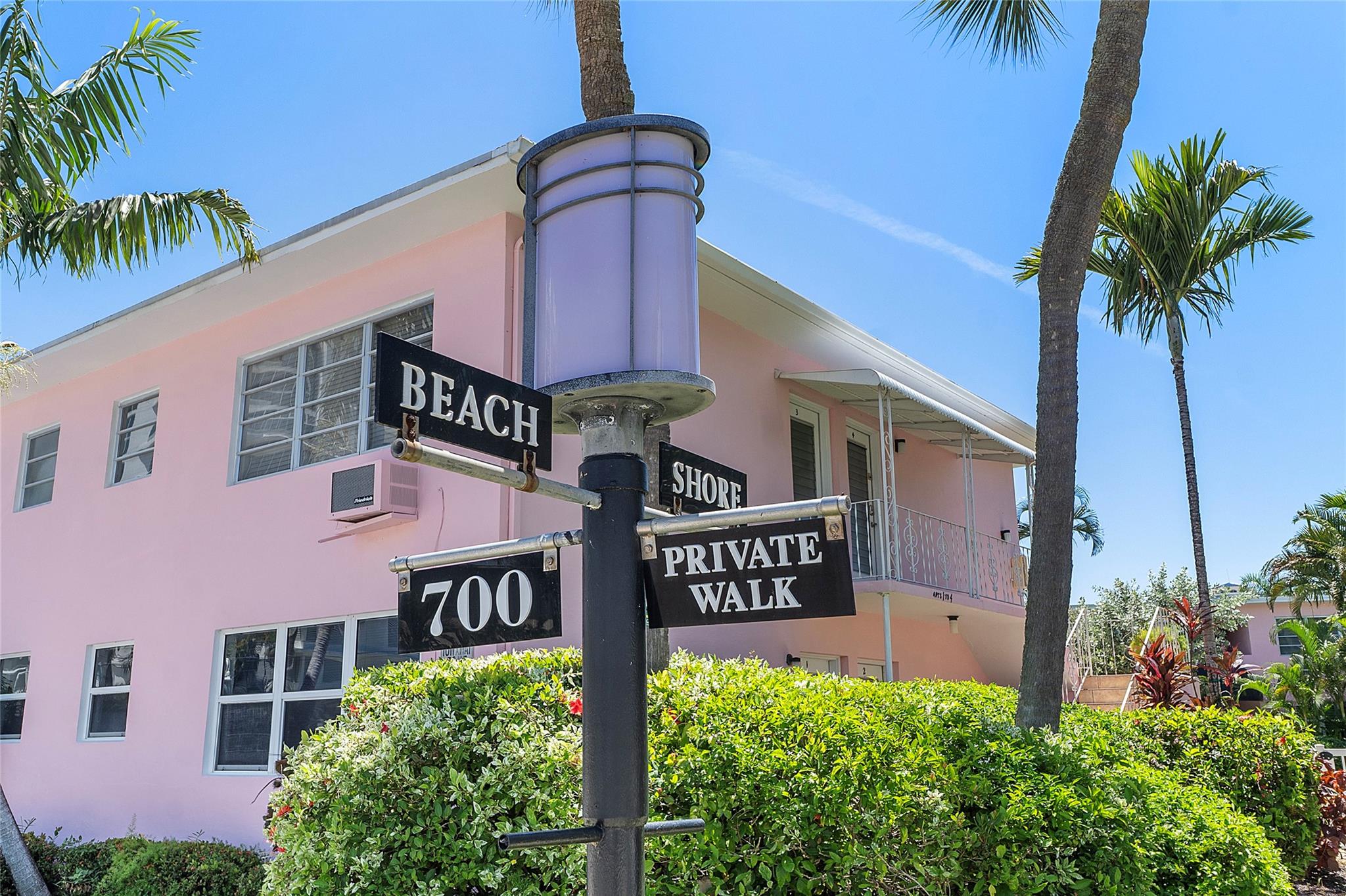 Beautifully Updated completely throughout 2BR/1BA just blocks from the beach. Pool, BBQ quiet Old Florida Feel complex . 55+ Community. This unit has brand New Appliances and kitchen , Impact Windows and new flooring all throughout the entire apartment.