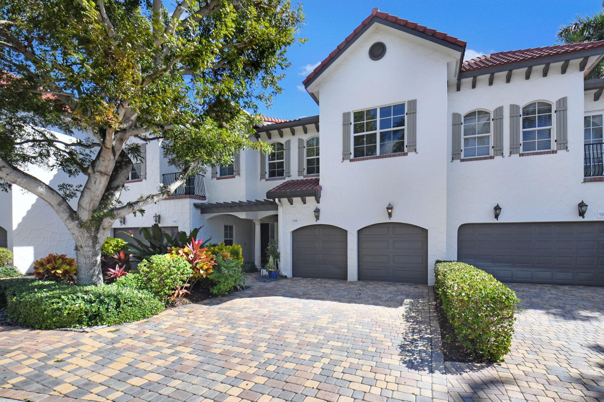 Situated within the prestigious gated community of The Estuary in Delray Beach, this elegant 2 story townhouse offers a seamless blend of luxury, comfort, and waterfront living. With only 104 residences in this exclusive enclave, this 3 bedroom, 3.5 bathroom home with a 2 car garage presents a rare opportunity to own a property in one of the area's most coveted locations.
