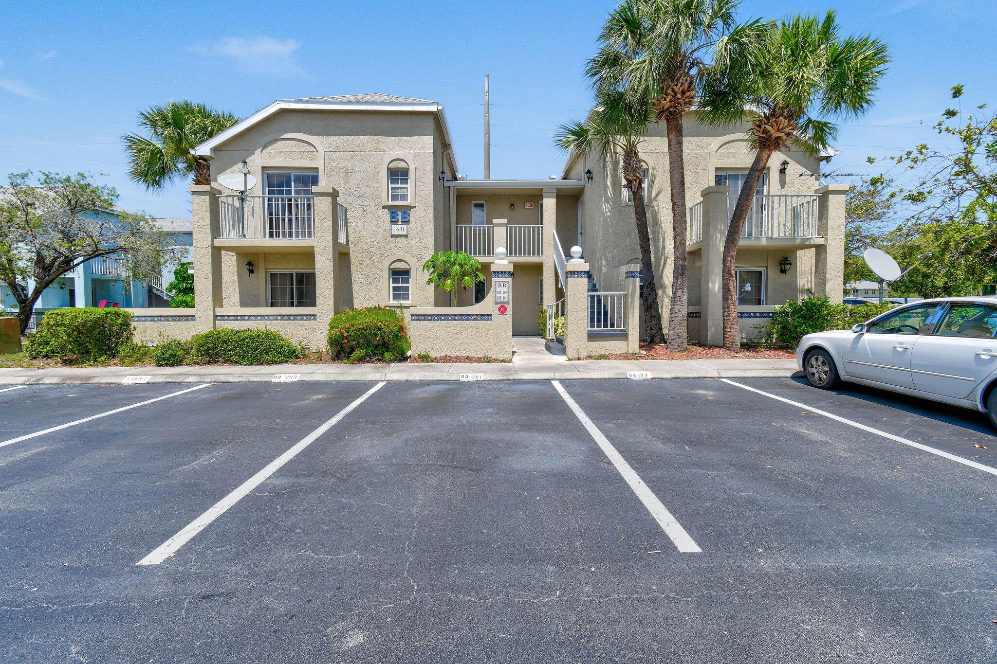 Clean 2 Bedroom, 2 Bath 1st floor condo with ceramic tile throughout, has an updated kitchen with granite countertops, updated master shower, in unit washer and dryer. Each bedroom features its own patio. Water & sewer Included. Evergreen community features 2 community pools and is conveniently located close to beaches, restaurants, and lots of shopping.