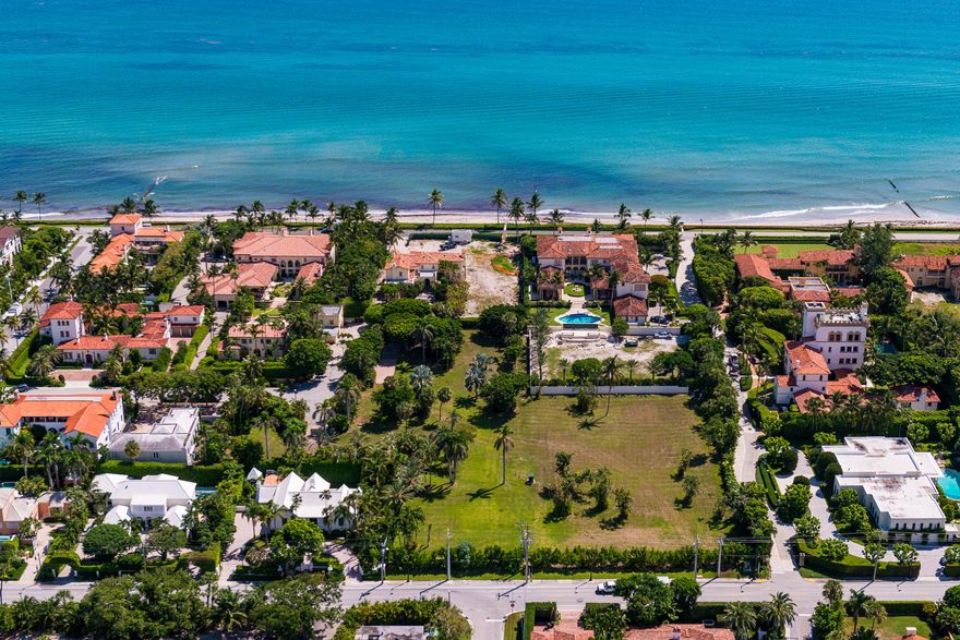 Heart of the Estate Section. Spectacular, rarely available estate lot with endless possibilities. Prime opportunity to build new on 17,985 +/- square foot estate lot in fabulous ocean block location, just four blocks from Worth Avenue.