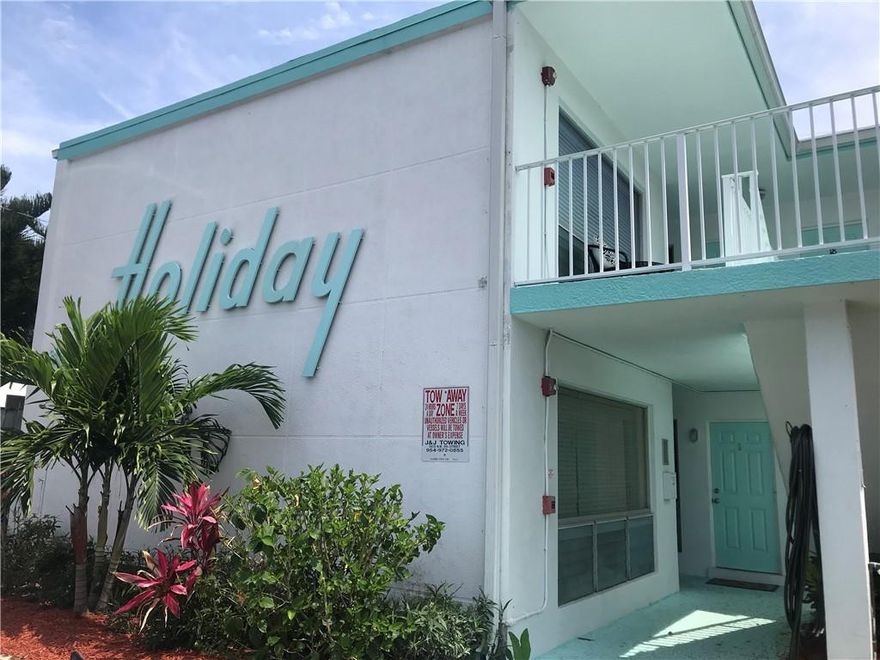 Ideal location for an ideal price! Available now! 1/1 partially furnished condo by the beaching a small boutique building! 3 minute walk to the serene beach, the fishing village, new upscale restaurants and all the fun of Pompano! Situated on the first floor this corner unit has extra windows , AC split (quiet) unit in each room, plenty of closets, small equipped kitchen. Perfect for a single person. No pets. Easy to show.