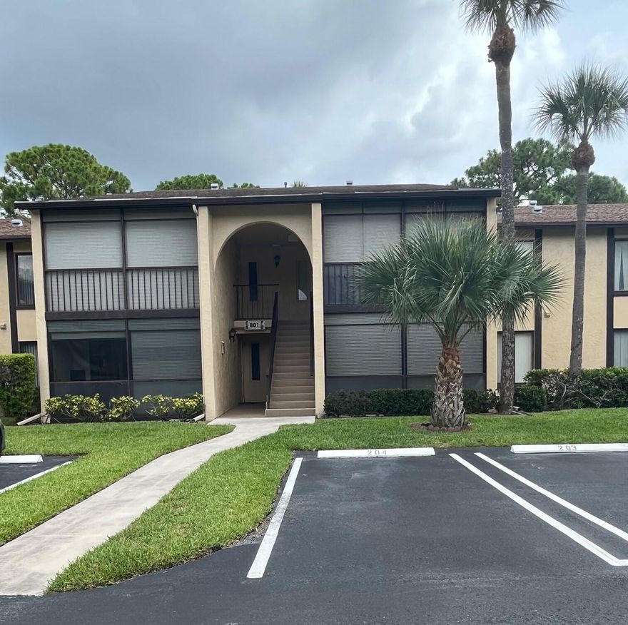 Spacious first floor unit with new A/C and washer/dryer, updated bathrooms, tiled floor and screened in patio area in a beautiful active 55+ community with heated pool, clubhouse, tennis, shuffleboard and more. Water & basic cable included.