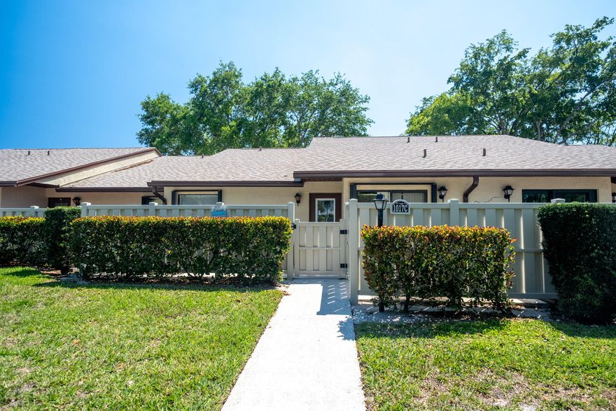 Great Villa with fantastic water views in Palm Club.   Accordion Hurricane shutters. Water and Cable included. Community pool and tennis. Close to major shopping and Spring Training Baseball Facilities. Room Sizes Approximate