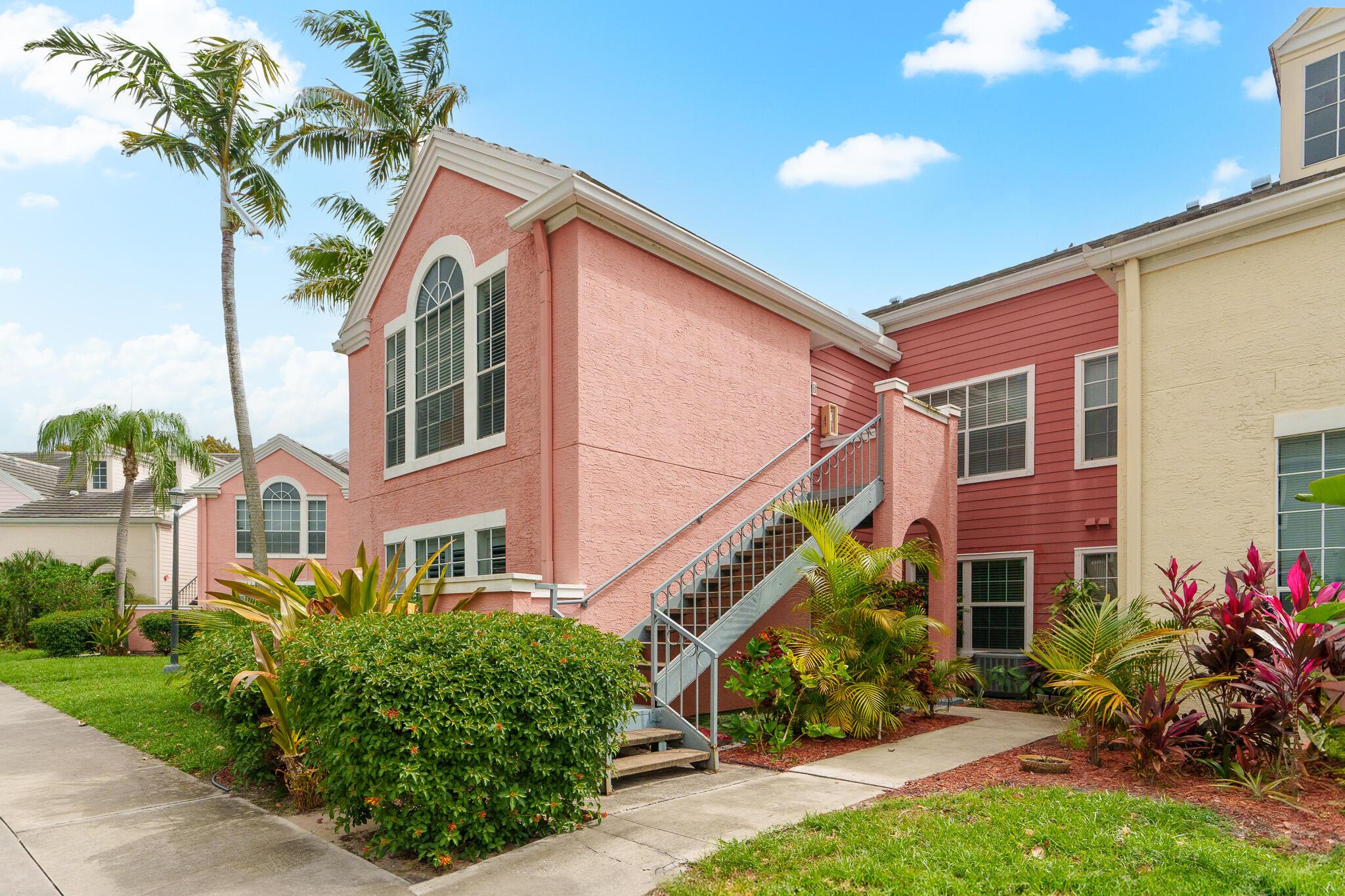 Gated East Delray Beach, corner first floor 2 bedroom 2 bath unit. Unit features large tile in the living area, wainscoting, fresh paint, updated primary bathroom, partial impact windows & full size washer and dryer. Minutes from I-95, Atlantic Avenue, many restaurants, Target and the beautiful Delray beaches. The gated community is packed with amenities including a clubhouse, gym, pool, tennis courts, and a game room. Biking and jogging enthusiasts will enjoy the mature landscape and lakes. Dream location in Delray Beach. Ready for IMMEDIATE occupancy. *Landlord willing to paint unit to white prior to occupancy & remove furniture*