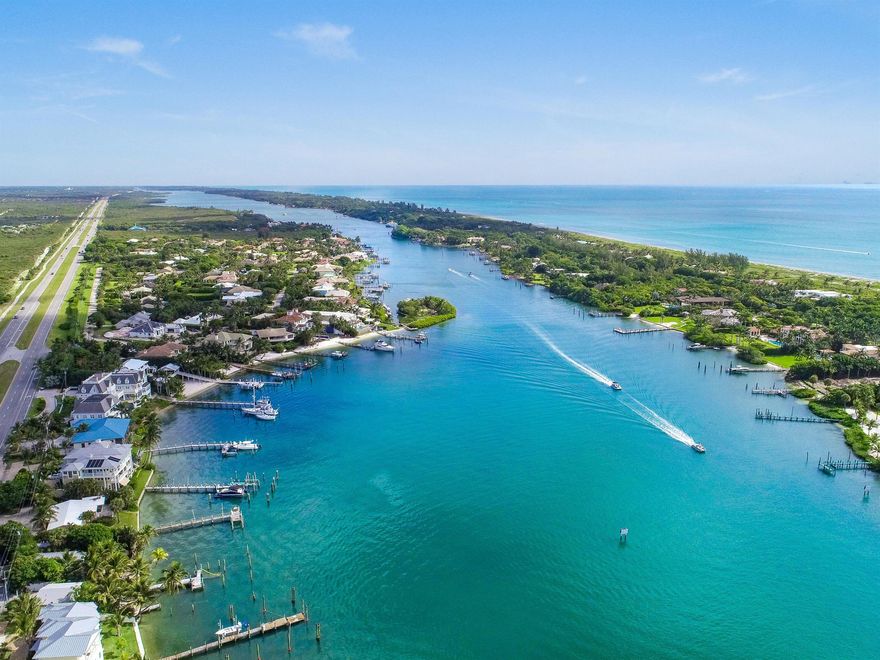 Rare opportunity to buy this Direct Intercoastal Multi-Family property that offers the best beautiful turquoise waters as your backyard. Over 100 feet of direct ocean access water frontage and panoramic views of the exclusive Jupiter Island. Build your dream home or remodel the existing property. The dock has multiple slips and can accommodate up to an 80' yacht in this no-wake zone. This property is zoned for residential or commercial use and boasts tremendous opportunities. Currently divided into 4 units. Just minutes from Jupiter & Tequesta with Martin County taxes. Surrounded by impressive new construction homes. Unlimited possibilities! This one won't last long!