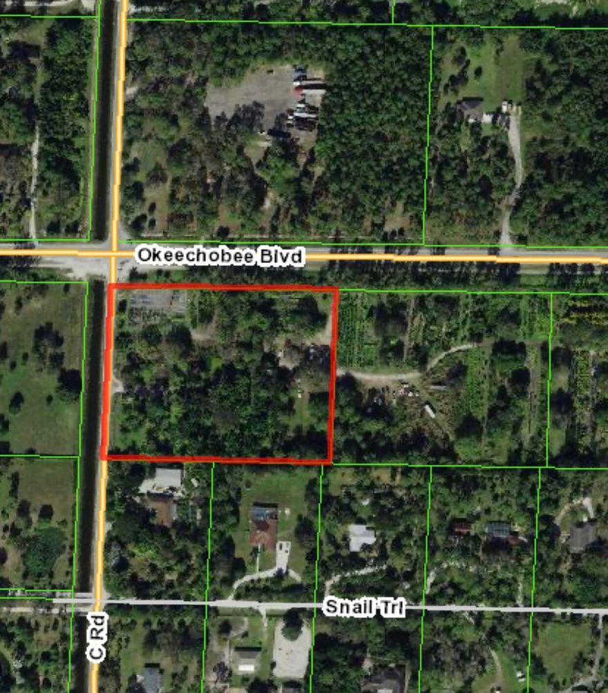 Unique Investment Opportunity: Two Adjacent Parcels Totaling 9.96 Acres

This is a rare opportunity for an investor to acquire two adjacent parcels, totaling 9.96 acres, currently being utilized as a thriving nursery. The property is divided into two PCNs: 1) 41414317013110010 and 2) 41414317013110020, offering flexible usage potential. The land is ideally suited for equestrian estates, an agriculture-related business, or has the potential for future commercial development. With direct frontage on Okeechobee Blvd., the location benefits from high-volume traffic, making it an attractive spot for future investment. Water and sewer services are available, and there is already an electric panel installed, streamlining development possibilities. Situated in an area experiencing rapid expansion, with Westlake and numerous new construction projects nearby, this property is poised for significant growth in the coming years. Take advantage of this unique opportunity and secure a prime piece of land in a high-demand area