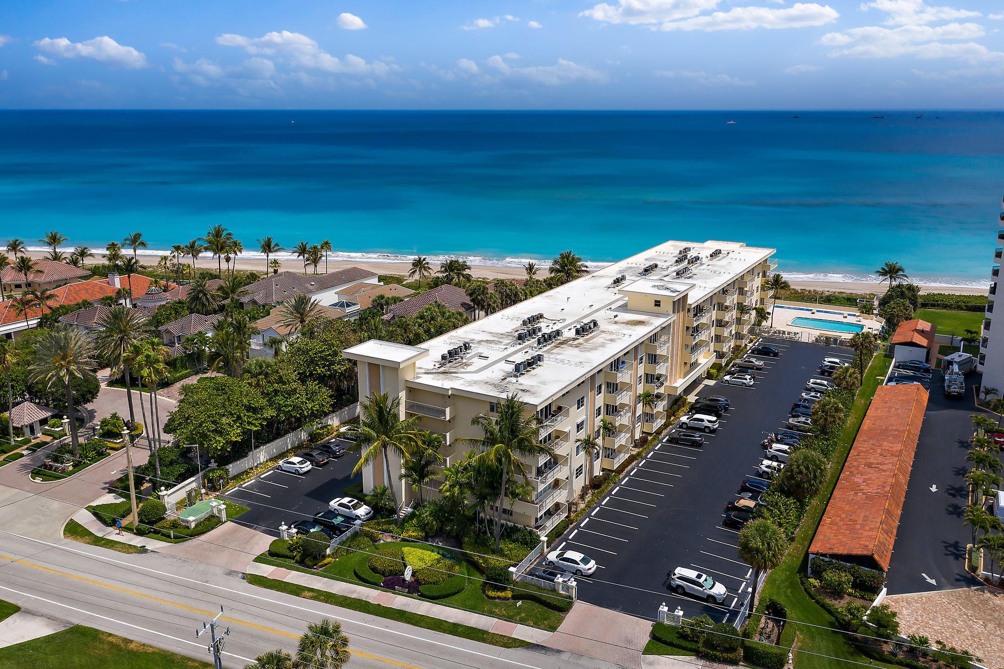 Juno by the Sea is a 5 story oceanfront building in the charming Juno Beach area. Enjoy this annual rental offering luxury oceanfront living at an affordable price. 2 bedroom 2 bath split plan. Enjoy view of the ocean from balcony. This location for this price is a RARITY....SEE it NOW...