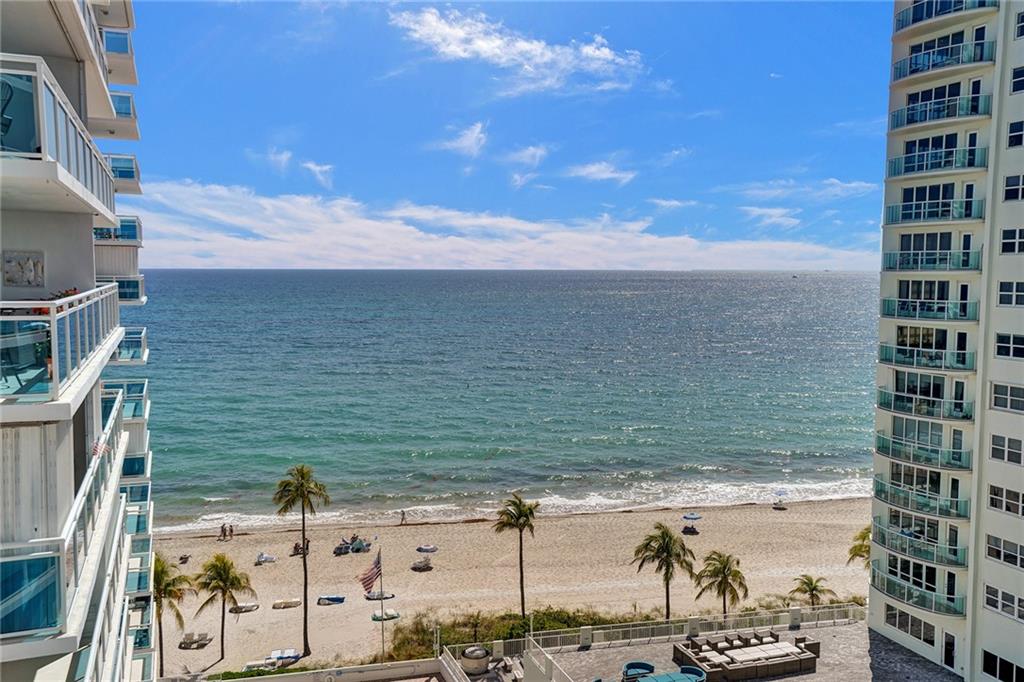 GORGEOUS SOUTH/EAST OCEAN AND INTRACOASTAL VIEWS FROM THIS 10TH FLOOR, OVERSIZED ONE BEDROOM CONDO ON GALT OCEAN MILE! Features floor-to-ceiling windows with plantation shutters in the living room, tile floors through in living room and new carpet in the bedroom, freshly painted and ready to move-in. Washer/Dryer, Newly Updated Balcony with Clear Glass, Additional Storage Unit on the Same Floor. Amenities Include an Updated Heated Pool Overlooking Ocean, BBQ, Gym, Game Room, Club Room with Full Kitchen, Bike Storage, Car Wash Area, 24 Hour Security, and On-Site Property Management. Condo allows Leasing after the first year of ownership.