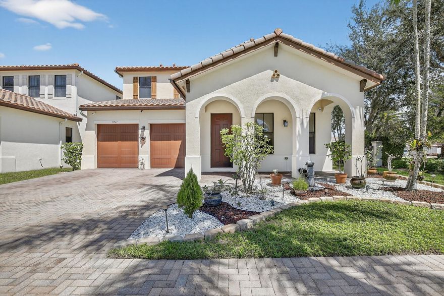 Beautiful 4BR/3BA Home in Cooper City’s Monterra Community!
This spacious "Montesitos" model sits on an oversized corner lot and features impact-resistant windows and doors, soaring high ceilings, and a bright, open layout. It boasts tile and laminate flooring, custom oversized closets, and an upgraded staircase with modern railings. The kitchen has under-cabinet lighting, and both A/C air handlers were recently replaced.

The professionally updated landscaping includes a tranquil water fountain, lighting in the front and back yards, and a 240V outlet for EV charging.

Monterra offers resort-style amenities: a pool, tennis and basketball courts, gym, parks, and clubhouse. Near A+ schools, highways, shopping, and restaurants!