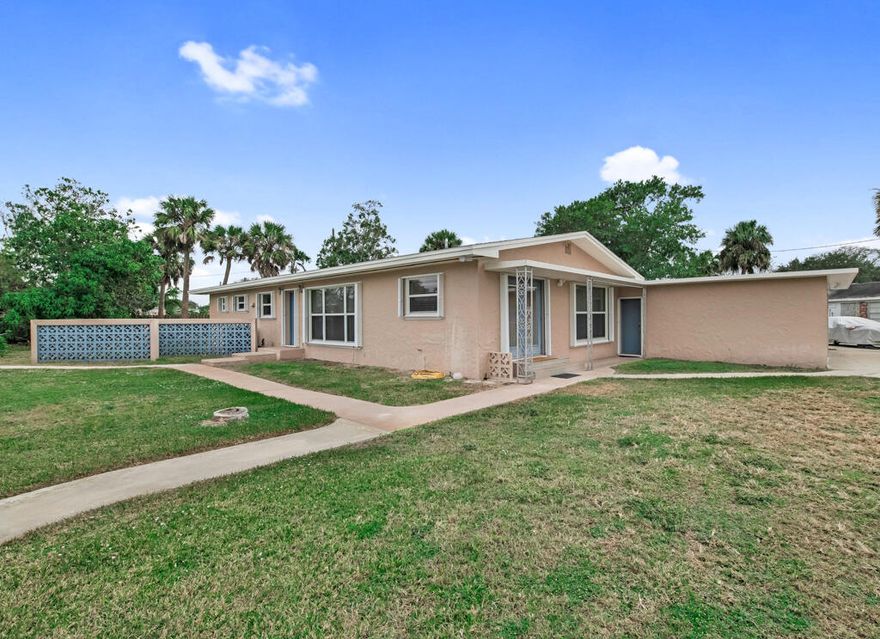 Located in a highly desirable neighborhood in Clewiston, Florida, this 3-bedroom, 2-bath CBS home features an oversized 2-car detached CBS garage with a 1/2 bath, all situated on an expansive lot nearing 3/4 of an acre. Offering plenty of room for growth and expansion. The home is just a few minutes away from the Big Lake Okeechobee boat ramps, known as the bass capital of the world. Additionally, it is down the road from Roland Martin Marina and the famous Tiki Bar.   The home is equipped with a newer A/C unit and is filled with natural light, as each room features floor-to-ceiling windows. Additionally, there is a dedicated laundry room with plenty of storage space.  The home is also protected by certified accordion shutters. This wonderful home is a must-see.