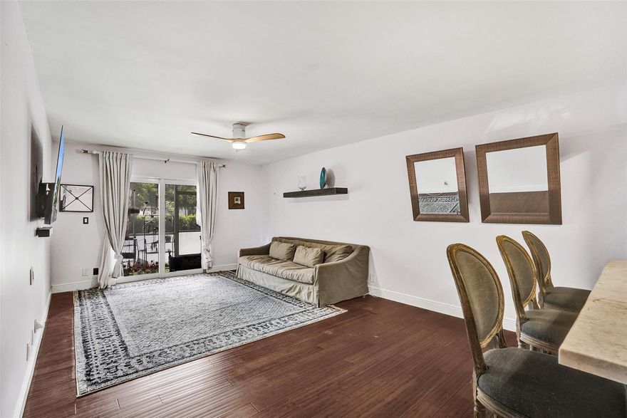 Discover this charming and upgraded 1-bed, 1-bath in the heart of South Florida's most up-and-coming city, Pompano Beach! This conveniently located 1st-floor unit offers a private entrance and includes a renovated kitchen featuring high-end stainless steel LG appliances, including a Miele dishwasher. The layout includes a large living room and primary bedroom with a generously sized walk-in closet. This condo also features an updated bathroom, impact windows, and beautiful floors throughout. The community offers access to a pool, clubhouse, BBQ area, activity paths, and more! Additional highlights include proximity to the beach and waterfront restaurants. Pompano Beach has a multitude of high-end investments in place, making this a great investment opportunity!
