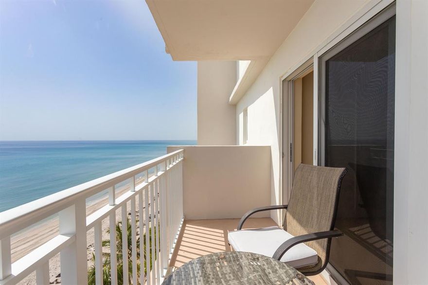 Immaculate, completely renovated 2 Bedroom Beach Condo, with direct postcard Ocean View. Completely furnished, with linens, pots&pans, dishes, silverware etc. Internet/Cable and Wifi included.This is what Florida living is all about, hurry and come burry your toes in the white sand, catch some sun rays and swim in the most beautiful waters!