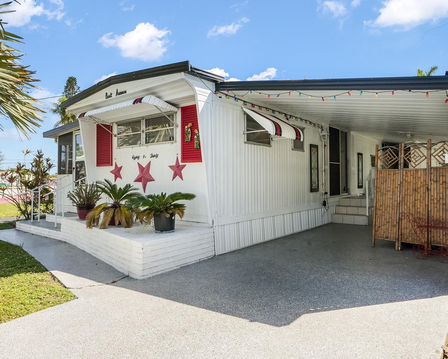 Welcome to the absolutely charming 3 bedroom 2 bathroom manufactured home in 55+ Park City Estates where YOU OWN THE LAND! This lovely home features a large carport, backyard seating area, spacious bedrooms, ceramic and tile flooring throughout. Additional shed houses the washer and dryer. Come see this spectacular home for yourself.