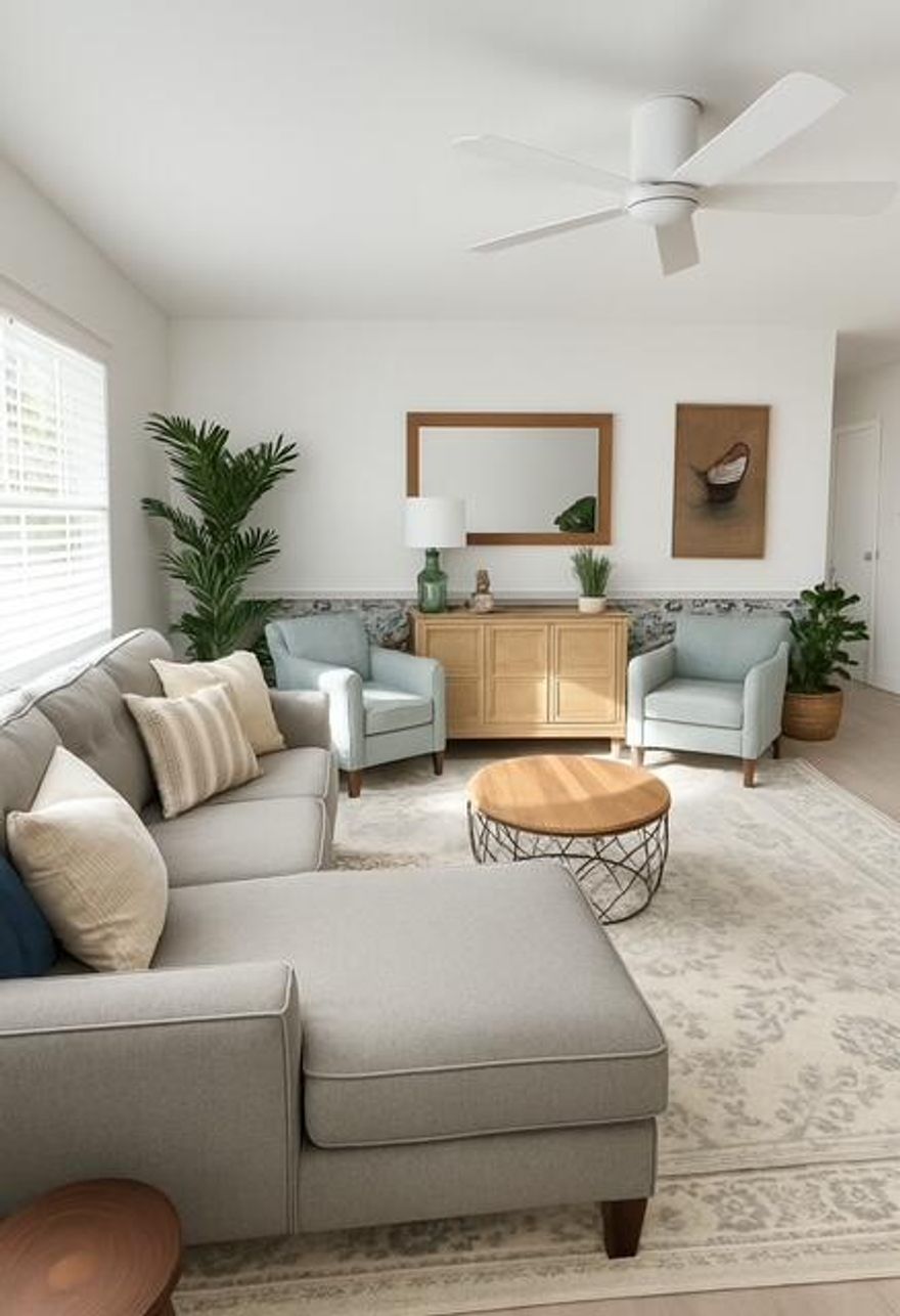 Welcome to your dream coastal retreat in North Palm Beach, Florida! This charming 2-bedroom, 1-bathroom bungalow has been meticulously renovated and is fully furnished, offering a perfect blend of modern elegance and comfort. As you step inside, you'll be greeted by an open-concept living space adorned with contemporary finishes and sun-drenched rooms that exude warmth and tranquility. The gourmet kitchen boasts sleek countertops and state-of-the-art appliances, ideal for culinary enthusiasts who love to entertain. Each bedroom provides a serene escape with plush furnishings and ample closet space with the primary suite featuring a King bed and the guest a twin trundle. The updated bathrooms feature spa-like touches that promise relaxation after a day enjoying the Florida sun.