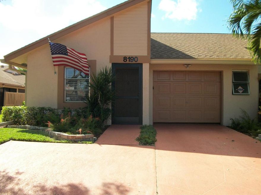 Fabulous corner unit.  Beautifully remodeled kitchen with stainless appliances and granite.  Plantation shutters throughout.  Large tile floors installed on the diagonal.  Tall baseboards and wood framed doors and windows all newly installed.  Enclosed patio with sliders and a/c running to it.  Fenced side patio with new pavers.  Over sized gutters recently installed.  The one stall garage has storage cabinets installed but still allows for parking of the car.  This is a move-in ready place just waiting for its new owner.  Whisper Walk is a well manicured and maintained community with all the conveniences of shopping, places of worship and fine dining.  The community has a pool, tennis courts, and clubhouse.  Plenty of safe areas to
walk or jog.  Close to turnpike and other main roads.