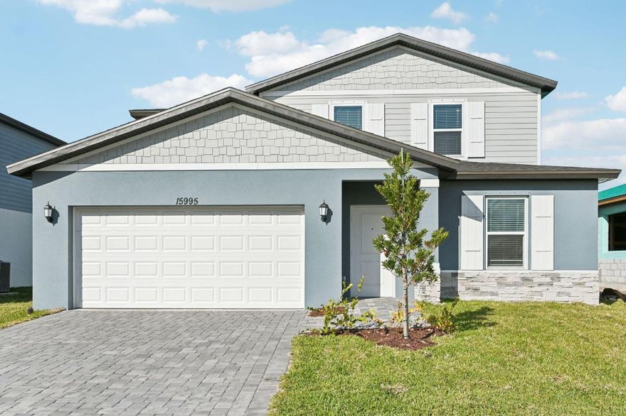 BRAND NEW energy - efficient home Nov 2025! This home's first-floor primary suite ensures everyone has their own private space. Second floor offers a spacious loft that can be used for work, homework and hobbies. Open kitchen has a large work island. Move-in ready homes are now
available at Terra Lago. Offering new single-family homes in Indiantown, future residents will have access to resort-style amenities including a clubhouse,
pool, walking trails, and more. With convenient access to both Martin and Palm Beach County, Terra Lago will be the perfect place to call home. Each of our
homes is built with innovative, energy-efficient features designed to help you enjoy more savings, better health, real comfort and peace of mind.