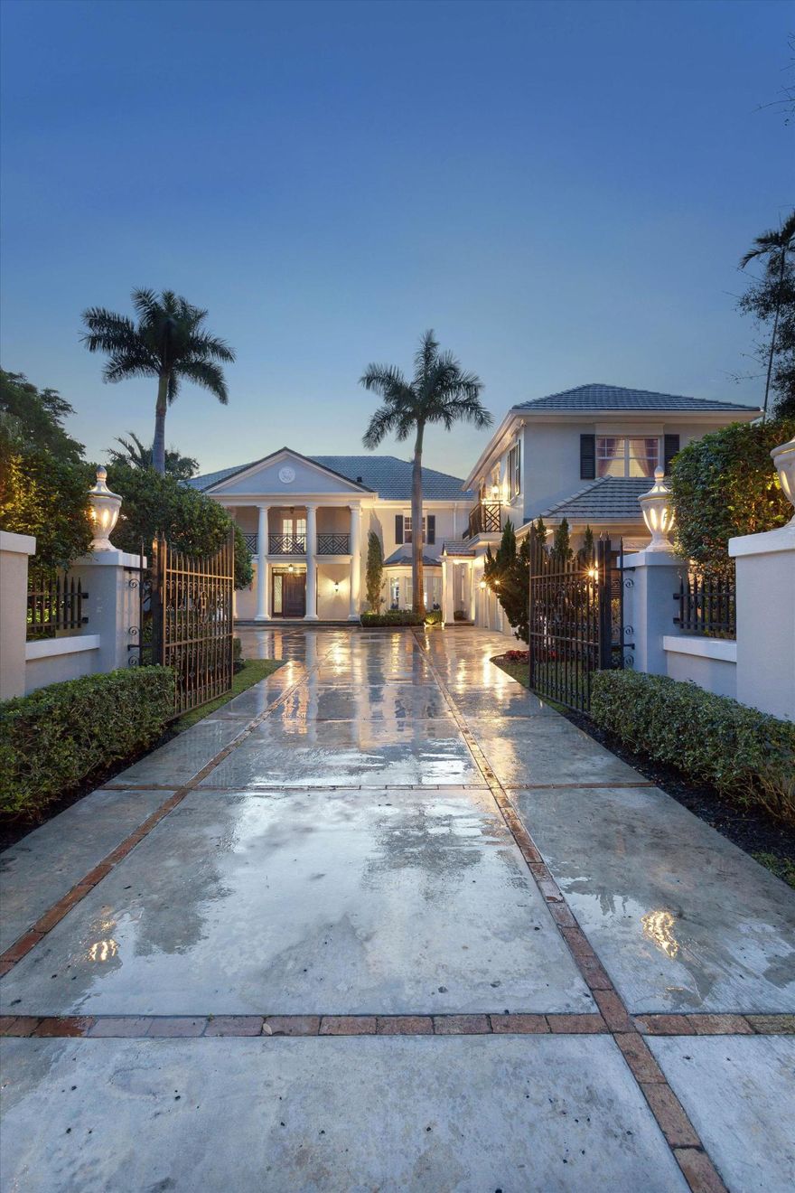 Ponticello-A gated tropical Georgian-inspired Intracoastal estate sited on 136 +/- feet of waterfrontage by famed Palm Beach Architect John Volk.  Newly expanded in 2002 and reimagined in 2016 for today's luxury living.  An impressive motor court leads to an elegant center hall foyer.  Formal living room and dining room open to a garden room with expansive views.  Outdoor entertaining is enjoyed at the resort-like pool with dining pavilion and verdant park-like grounds.  A short stroll to the Boca Resort and Beach Club.

Shown By Appointment Only. Disclaimer: The information provided herein including but not limited to measurements, square footages, lot sizes, calculations and statistics have been obtained and conveyed from third parties such as the applicable Multiple Listing Service, public records as well as other sources. All information including that produced by the Sellers or Listing Company are subject to errors, omissions or changes without notice and should be independently verified by any prospect for the purchase of a Property.  The Sellers and Listing Company expressly disclaim any warranty or representation regarding all enclosed information.  Prospects' use of any information herein is acknowledgement of this disclaimer and that Prospect shall perform their own due diligence.  Prospects shall not rely on this information when entering into a contract for sale and purchase.  Some affiliations may not be applicable to certain geographic areas. If your property is currently listed, please do not consider this a solicitation.   In the event a Buyer defaults, no commission will be paid to either Broker on the Deposits retained by the Seller. "No Commissions Paid until Title Passes."    Buyer pays title insurance, Florida documentary stamps, and all other closing costs for New Construction and land use. Copyright 2016 Listing Company.  All Rights Reserved.