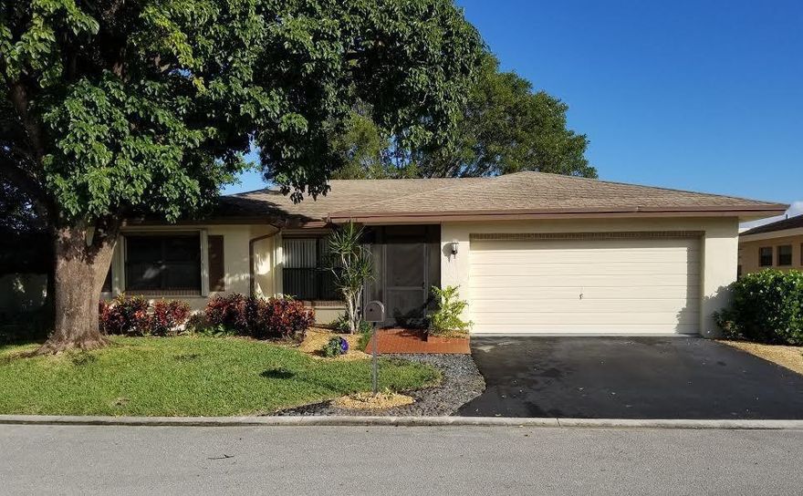 Stunning waterfront retreat in the highly sought-after Springlake 2 community! This beautifully maintained 2-bedroom, 2-bath home with a 2-car garage and versatile convertible office—perfect as a third bedroom—offers comfort, space, and serene living. Located in a quiet enclave of just 48 homes, this 55+ community features a heated pool, spa, and clubhouse for a relaxed, active lifestyle. Enjoy over 1,700 sq ft with full accordion shutters, a newer roof, upgraded tile. The open layout includes a spacious family room plus formal living and dining areas—ideal for entertaining. The primary suite offers a walk-in closet and private suite bath, while tranquil waterfront views provide the perfect backdrop. Low HOA covers lawn care, landscaping, sprinklers, and common areas